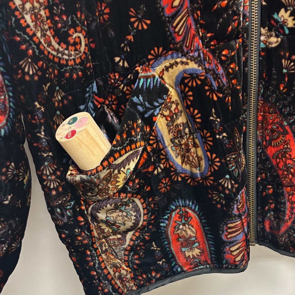 JOHNNY WAS DOLMAN QUILTED JACKET-SEZANA, Velvet Fabric. Size : Medium (M) NWT - Picture 12 of 14